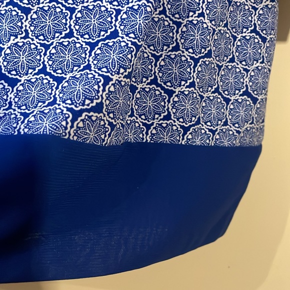 Chico’s Blue Blouse Top Size 2 Large - Picture 11 of 16